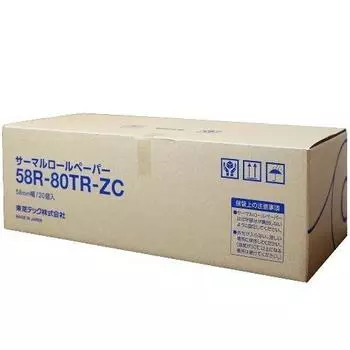 Toshiba TEC genuine 58mm width thermal register roll paper 20 rolls (with core) 58R-80TR-ZC