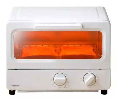 Toshiba Toaster Oven 2 Temperature Adjustment Saucer 15 Minute Milky White Toaster, Pieces, Function, Included, Timer, HTR-PZ3(W)