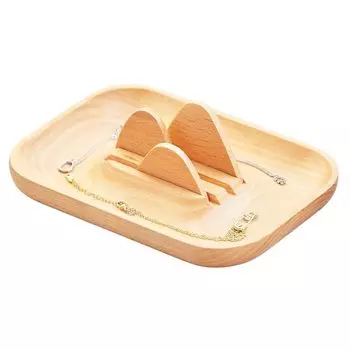 TOSMU Mountain and Sea Wood 19 см x Key Настольный аксессуар Natural Natural 7004 Поднос, деревянный, 14 см, Поднос, Поднос, Поднос, Дерево, Дерево,