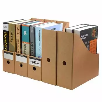 TOSSOW File Box A4 Paper File Stand File Stand Storage Box Box File Assembly Type Set of 5 Home Office Supplies