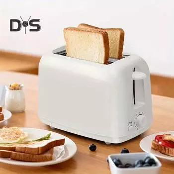 Тостер-хлебопечка на 2 ломтика с широкими отделениями, автоматическое отключение, защита от засорения, регулируемая, простая в очистке тостер-хлебопечка US Plug