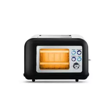 Тостер с двумя отделениями и окном Toasteo Glass Black Kitchencook