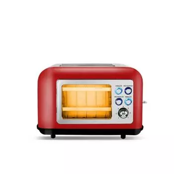 Тостер с двумя отделениями и окном Toasteo Glass Red Kitchencook