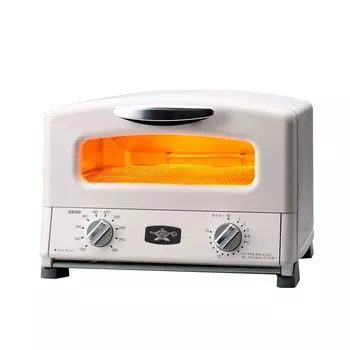 Тостер с графитовым грилем Aladdin на 4 тоста с функцией таймера, книга рецептов с сковородой-гриль с белым и (Выпекать/Тушить/Варить на пару/Варить) [Оборудовано