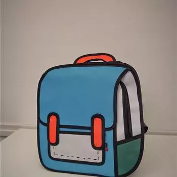 Тот же школьный рюкзак Линь Мяомяо с логотипом рюкзак 3D двухмерный комикс ученик средней школы анимационный школьный рюкзак красный