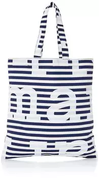 Tote Bag 091176 Huopakeltano Tasaraita Logo Bag DARK [Marimekko] Women s BLUE/OFFWHITE [Item]