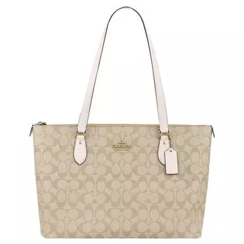 Tote bag CH504 A4 compatible signature ladies light khaki [Coach] (IMDQC chalk) [item]