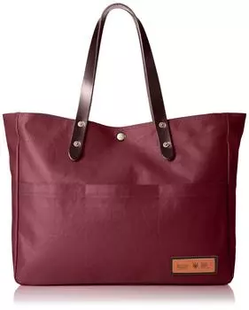 Tote Bag Commute Canvas Compatible with A4 Size Tochigi Leather 60450 Red [Barmouth]