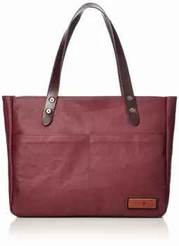 Tote Bag Commute Canvas Compatible with A4 Size Tochigi Leather 60456 Red [Barmouth]