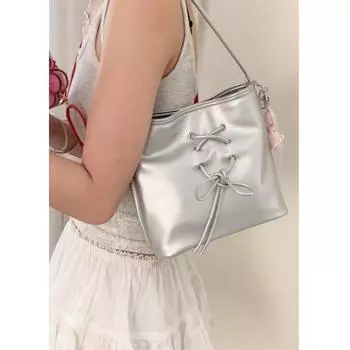 Tote Bag for Women Korean Niche Pearl Pink Shoulder Bag Niche Portable Grandma Bag High-end Women s Bag