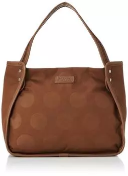Tote Bag Heat Embossed Polka Dot Tote S Size Brown [Isaac] Women s (20)