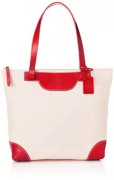 Tote Bag Made in Kurashiki Kojima Thick Canvas x Finest Himeji Leather Made in Japan Red [Tseha] (Cowhide)