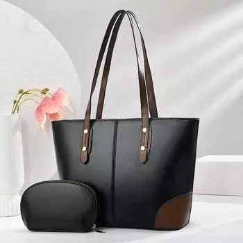 Tote bag, new mother and child bag, women s bag, large bag, underarm bag style tote. 30*12*25 темно-коричневого