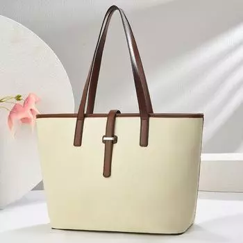 Tote bag, new solid color handbag, underarm bag, large capacity shoulder bag, hot-selling women s bag. 33*12*28 чёрный