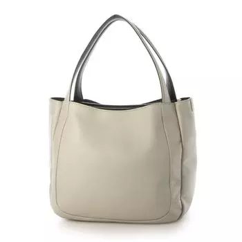 Tote bag Shrink leather tote M size Ivory [Isaac] (33)