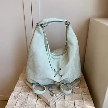 Tote bag women s 2024 new large-capacity commuter backpack autumn versatile shoulder bag premium sense going out backpack чёрный