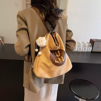 Tote bag women s 2024 new large-capacity backpack Korean version school bag casual trend lightweight travel backpack