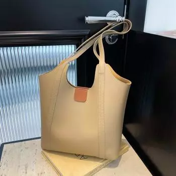 Tote bag women s 2025 new autumn and winter versatile large bag shoulder bag work large capacity underarm women s bag чёрный