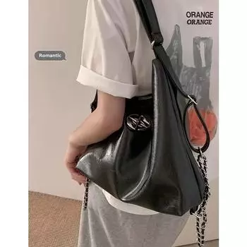 Tote bag women s bag new trendy student casual backpack versatile large capacity shoulder bag backpack чёрный