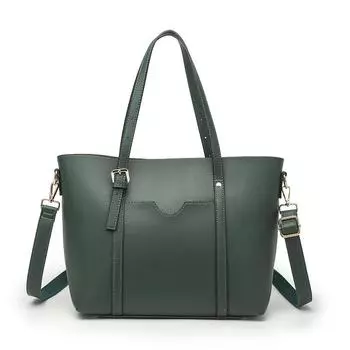 Tote Bag Women s Bag Soft Leather Handbag Simple Large Capacity Crossbody Bag Single Shoulder Bag зелёный