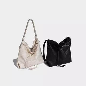 Сумки-шопперы, новые женские модные ретро-сумки большой емкости для матери и ребенка, корейский стиль, однотонная мягкая кожа, трендовая универсальная сумка через плечо