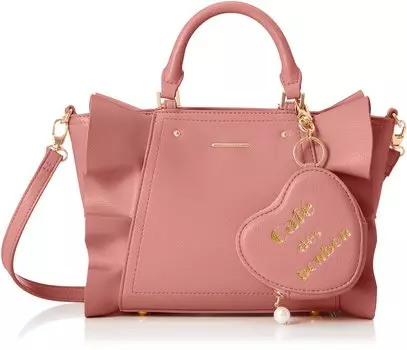 Tote Frilled Tote with Heart Magenta [Samantha Vega] Bag, Pouch, Women s