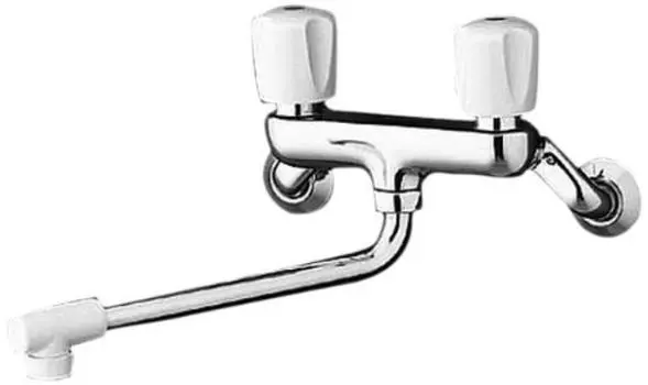 TOTO Kitchen Wall 2 Handle Mixing Down Discharge Pipe TKJ20BAU Faucet, Mounted, Смеситель,