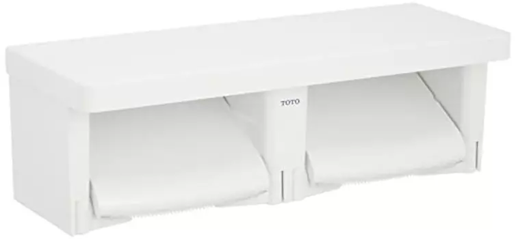 TOTO YH600FMR #NW1 Двойной рулон бумаги с полкой (Дерево), белый