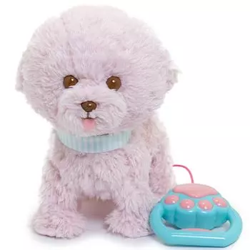 Totoko Stroll Peach мягкая игрушка собака электронный Bichon-chan [движущийся питомец] 506-21872
