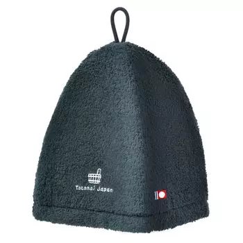 Totonoi, японская шапка для сауны, шапка для сауны, имабари, полотенце, шапка для сауны, моющаяся, сделано в Японии, унисекс, ткань, впитывающая влагу (военно-морской флот) тёмно-синий