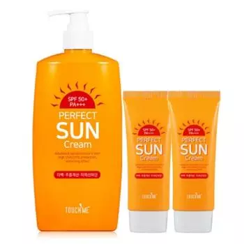 Touch Me Perfect Sun Cream Tone-up Whitening Cream Large Capacity: 1 x 500ml + 2 x 60ml, {AA1} 1 x 500ml + 2 x 60ml