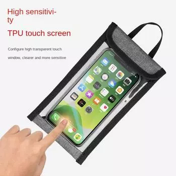 Touch Screen Bike Pouch Phone Case Light Barrier Waterproof Front Frame Bag Hard Shell Case Cycling Accessories светло-серый