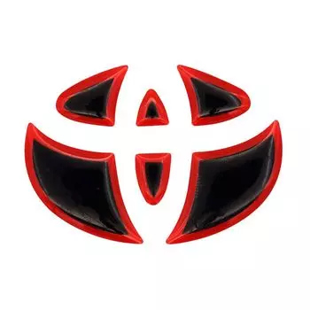 TOUFEIYUAN совместимая Toyota рулевая колонка 3D наклейка с подогревом эмблема лист красные аксессуары для стайлинга автомобиля рулевое колесо передняя задняя эмблема значок логотип