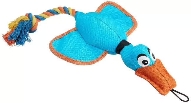 Tough Buddy Bird Dog Toy L Size Blue Hartz Made of durable nylon Pull Long-lasting синий