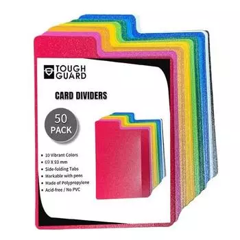 TOUGHGUARD Tough Guard Card Separator TG Deck Separator Mixed Color Dividers 50pcs, popular Korean game