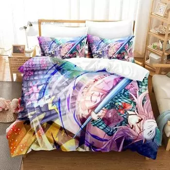 Touhou Project Bedding Set Single Twin Full Queen King Size Bed Set Aldult Kid Bedroom Duvetcover Sets 3D Print Kawaii 70x133cm 2pcs