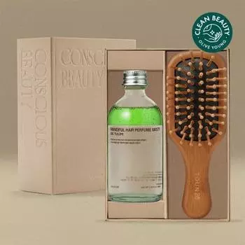TOUN28 Hair Perfume Mist 100ml + Therapy Brush Set (Choose 1 Baobab Cotton/Detulip Flower) Baobab (Baobab Cotton)
