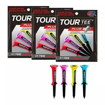 TOUR TEE PLUS Tour Tee Plus соответствует правилам USGA, легко устанавливается, ти для гольфа [оригинальный продукт] T-496 R&A (Набор 3)
