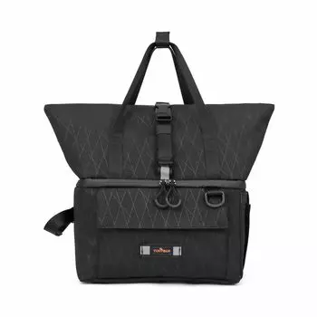 TOURBON Cooling Bag Bicycle Pannier Bag Rear Bag Foldable Cold Insulation Thermal Insulation Large Capacity чёрный