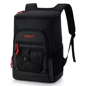 TOURIT Изолированный Изолированный Холодильник Холодильник Изолированный Большой Вишневый Цвет Спортивный Рюкзак 24L, Сумка, Коробка, Рюкзак, Коробка, Емкость, Легкий, Для Отдыха На Природе,