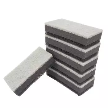 Towa Sangyo Kitchen Scratch Dish Set of 6 TZ Stain Dish Made in Long Large Oil Replacement Sponge, Black, Resistant, Washing, Resistant, Black, Gray,