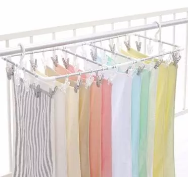 Towa Sangyo Полипропиленовая сушилка для белья Алюминиевая квадратная MS Низкая стойка Включает 40 x 74 x 18 см Стойку, Вешалку, Совместимость, Прищепки, Белый, Прибл. белый