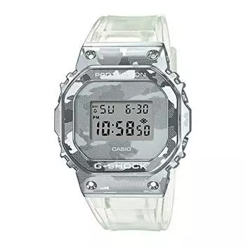 Товар CASIO Часы Casio для детей, мальчиков, цифровые, водонепроницаемые, белые, серебристые, камуфляжные, камуфляжные, скелетонированные, G-SHOCK, G-Shock GM-5600SCM-1, мужские
