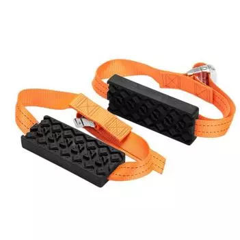 Товар представляет собой комплект из 2 шт. противоскользящих цепей для шин, изготовленных из