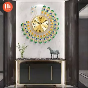 Товары, Часы Простые павлины Креативные настенные часы для гостиной Украшения для дома Настенные часы