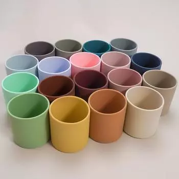 Товары для детей без содержания бисфенола А Детские чашки для кормления Посуда для обучения питью для младенцев Силиконовые чашки для малышей и детей Кружка-тренажер Детские принадлежности