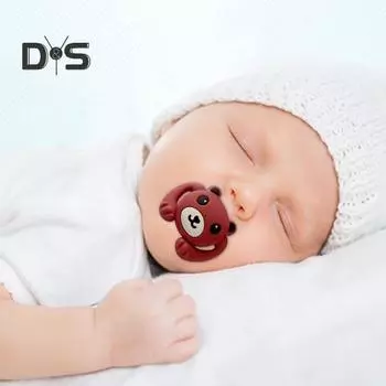 Товары для детей Пустышка Дуговая панель Супер мягкие мультяшные картинки «Все в одном» успокаивают эмоции Упражнение Дыхание Яркий цвет Силиконовый материал Ребенок коричневый