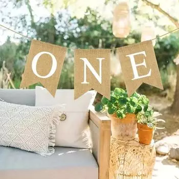 Товары для детского душа Мешковина ONE Гирлянда Сувениры для первого дня рождения Детский стульчик Флаг в форме рыбьего хвоста