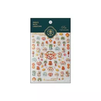 Товары для дизайна ногтей, наклейки для ногтей с драконом, маникюрные украшения, китайские украшения для ногтей для девочек Dragon