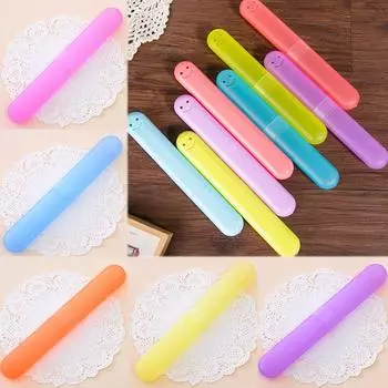 Товары для дома Чехол для зубной щетки пылезащитный популярный чехол для путешествий цвета конфет, чехол для зубной щетки, портативный, бытовой A